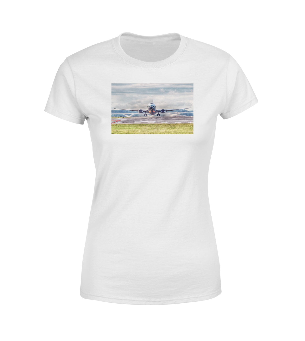 Departing Boeing 737 Designed Women T-Shirts