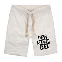 Thumbnail for Eat Sleep Fly Designed Cotton Shorts