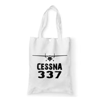 Thumbnail for Cessna 337 & Plane Designed Tote Bags