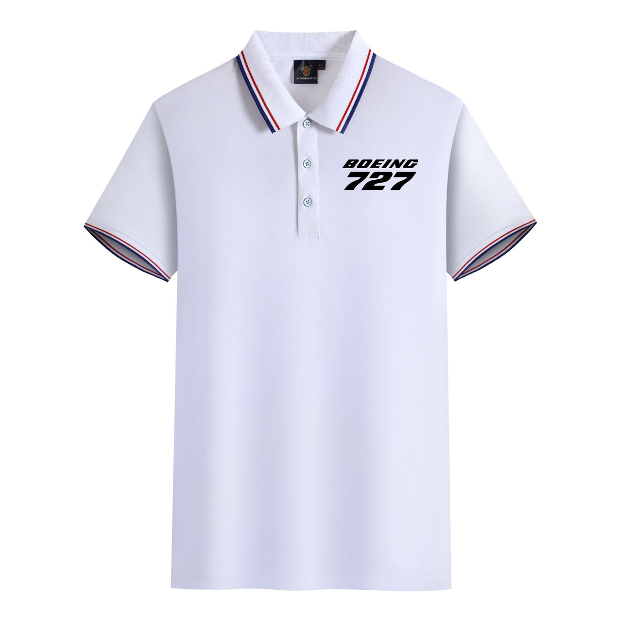 Boeing 727 & Text Designed Stylish Polo T-Shirts