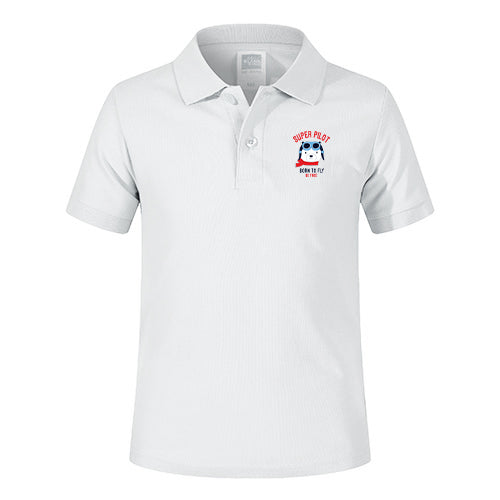 Super Pilot - Born To Fly Designed Children Polo T-Shirts