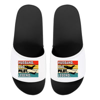 Thumbnail for Husband & Dad & Pilot & Legend Designed Sport Slippers