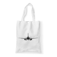 Thumbnail for Sukhoi Superjet 100 Silhouette Designed Tote Bags