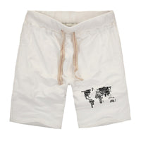 Thumbnail for World Map (Text) Designed Cotton Shorts