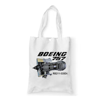 Thumbnail for Boeing 757 & Rolls Royce Engine (RB211) Designed Tote Bags