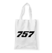 Thumbnail for 757 Flat Text Designed Tote Bags