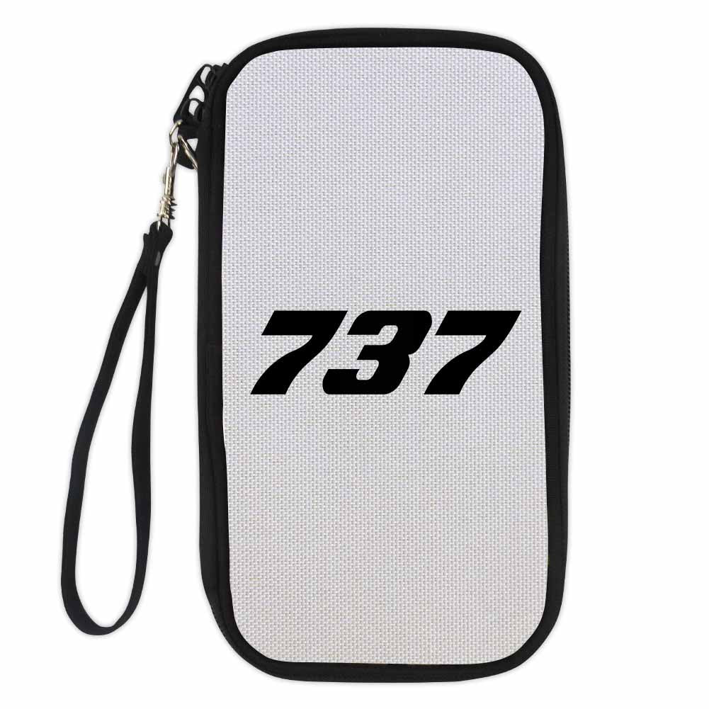 737 Flat Text Designed Travel Cases & Wallets