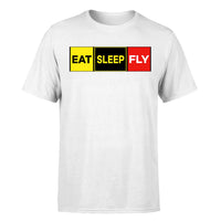 Thumbnail for Eat Sleep Fly (Colourful) Designed T-Shirts