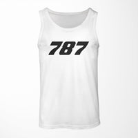 Thumbnail for 787 Flat Text Designed Tank Tops