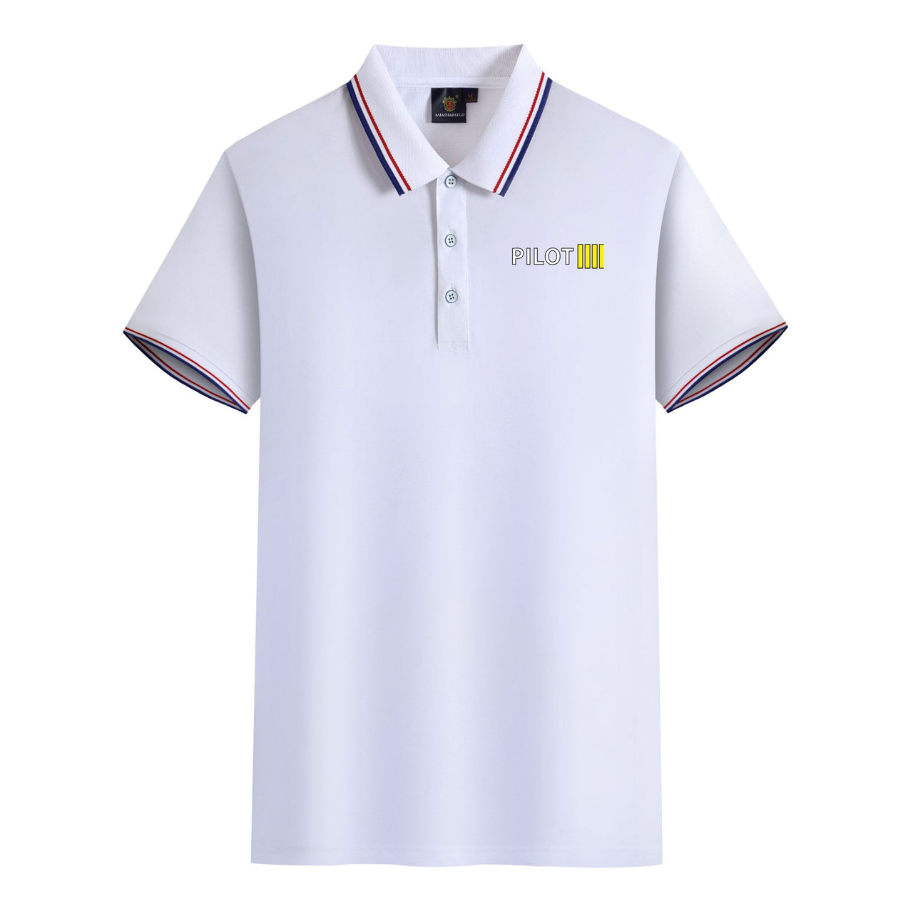Pilot & Stripes (4 Lines) Designed Stylish Polo T-Shirts