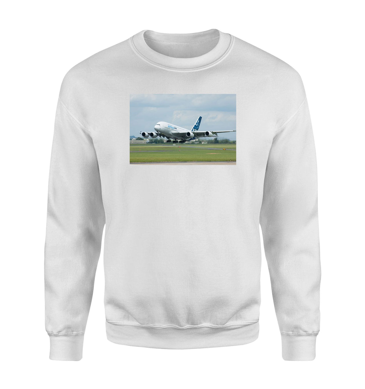 Departing Airbus A380 with Original Livery Designed Sweatshirts