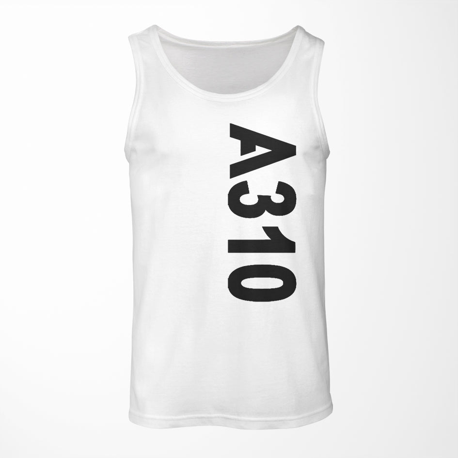 A310 Text Designed Tank Tops