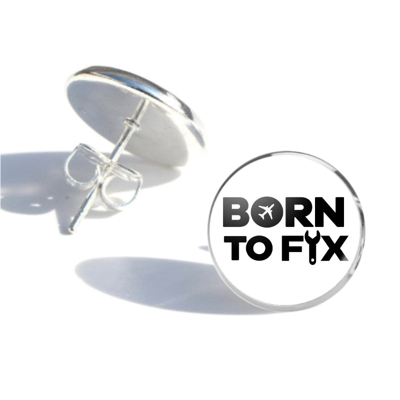 Born To Fix Airplanes Designed Stud Earrings