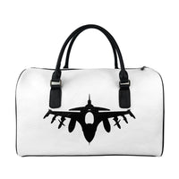 Thumbnail for Fighting Falcon F16 Silhouette Designed Leather Travel Bag
