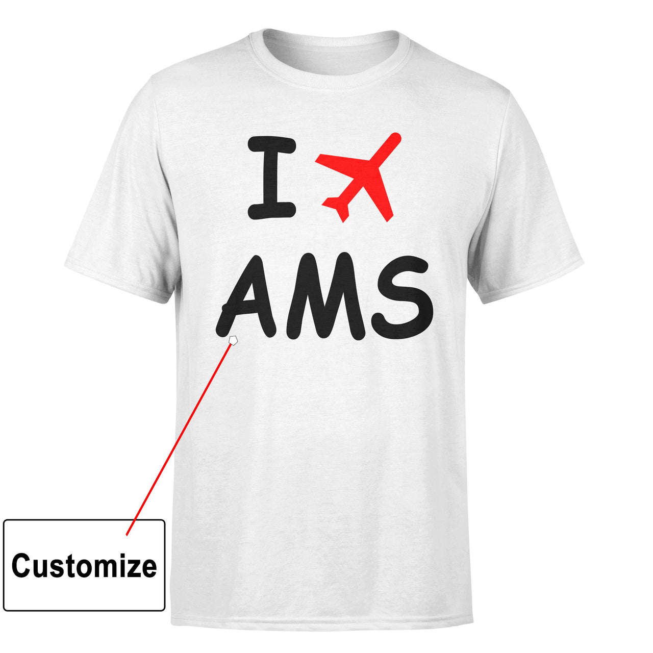 Customizable I LOVE Designed T-Shirts