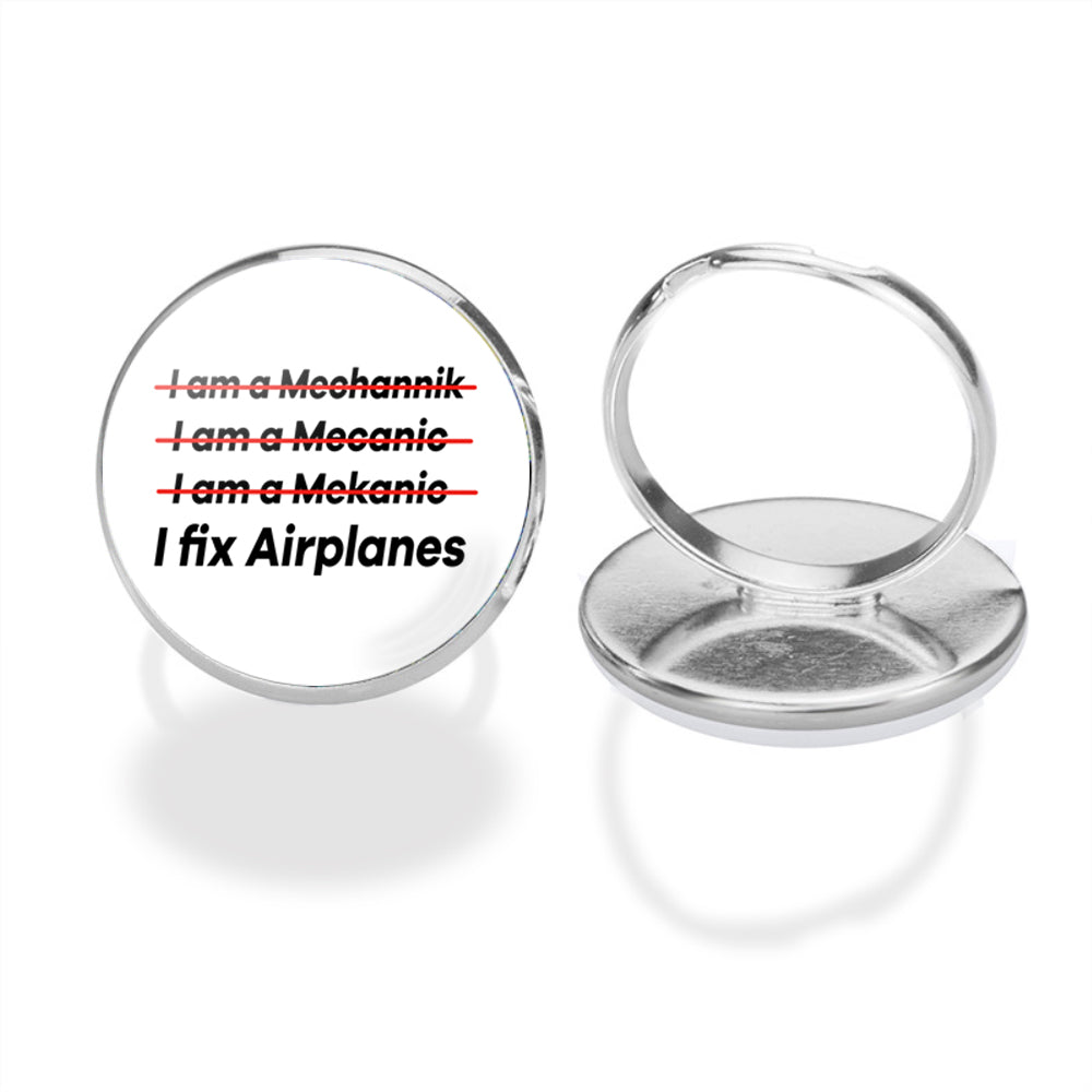 I Fix Airplanes Designed Rings