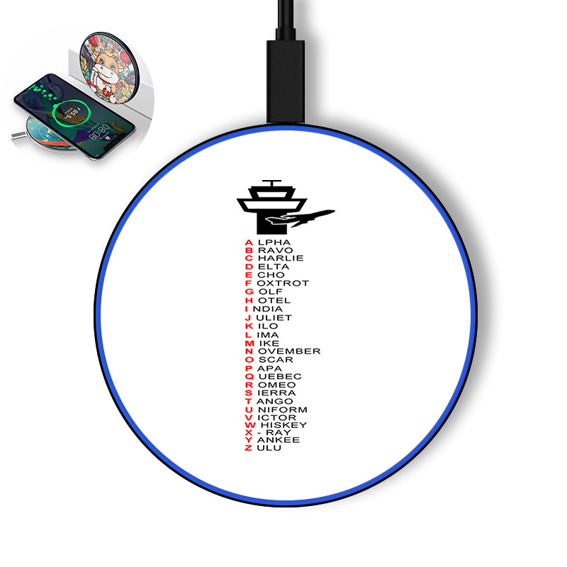 Aviation Alphabet Designed Wireless Chargers