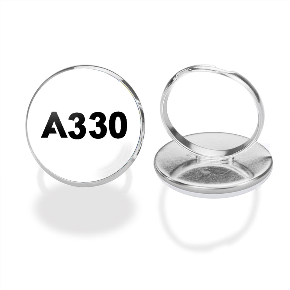 A330 Flat Text Designed Rings