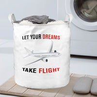 Thumbnail for Let Your Dreams Take Flight Designed Laundry Baskets