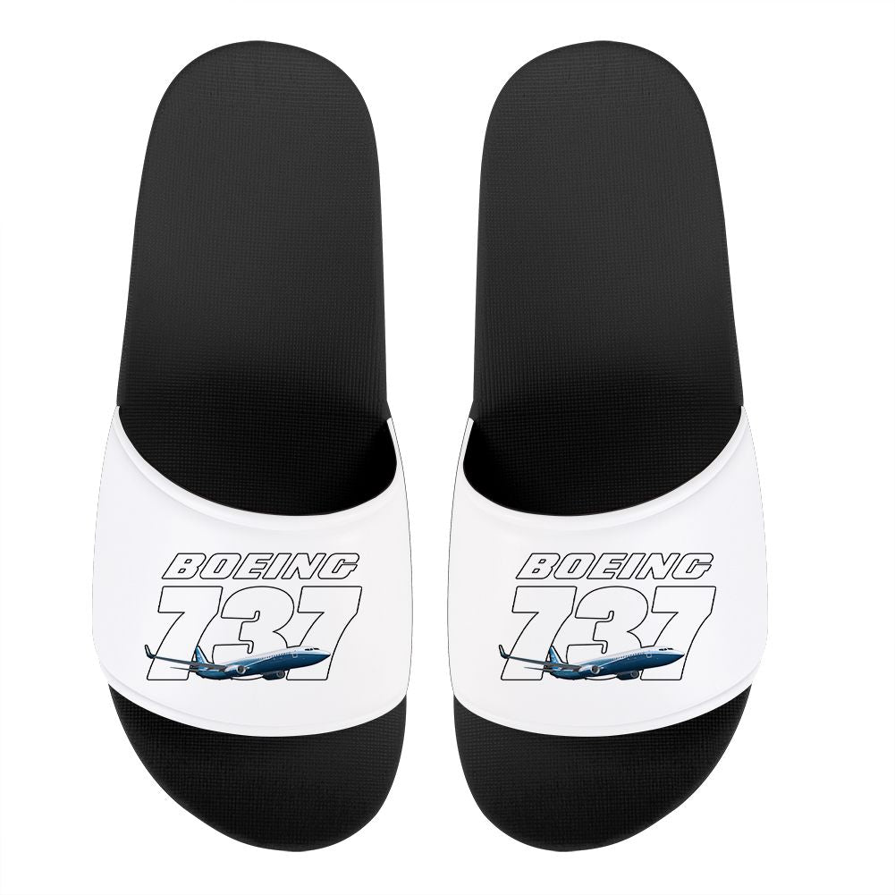 Super Boeing 737+Text Designed Sport Slippers