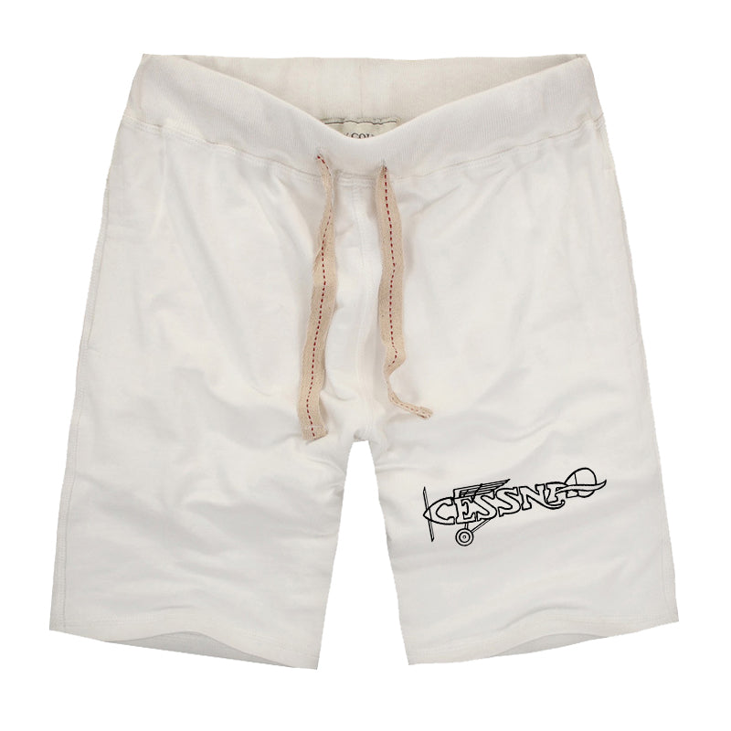 Special Cessna Text Designed Cotton Shorts
