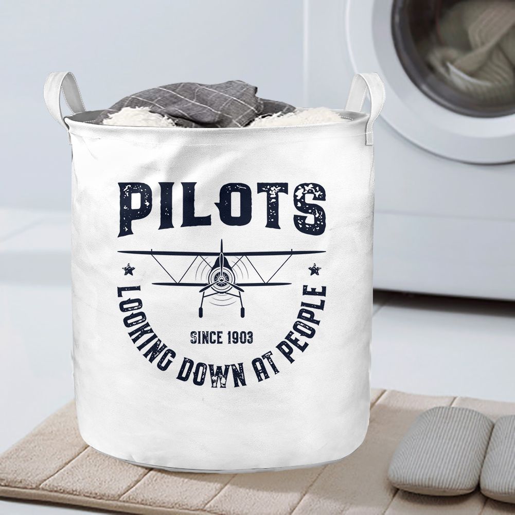 Pilots Looking Down at People Since 1903 Designed Laundry Baskets