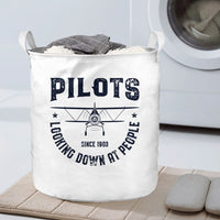 Thumbnail for Pilots Looking Down at People Since 1903 Designed Laundry Baskets