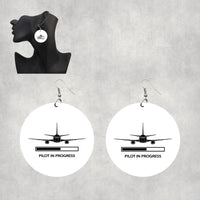 Thumbnail for Pilot In Progress Designed Wooden Drop Earrings