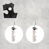 Thumbnail for Aviation Alphabet Designed Wooden Drop Earrings