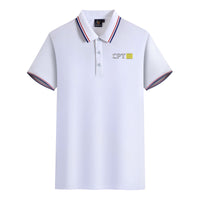 Thumbnail for CPT & 4 Lines Designed Stylish Polo T-Shirts