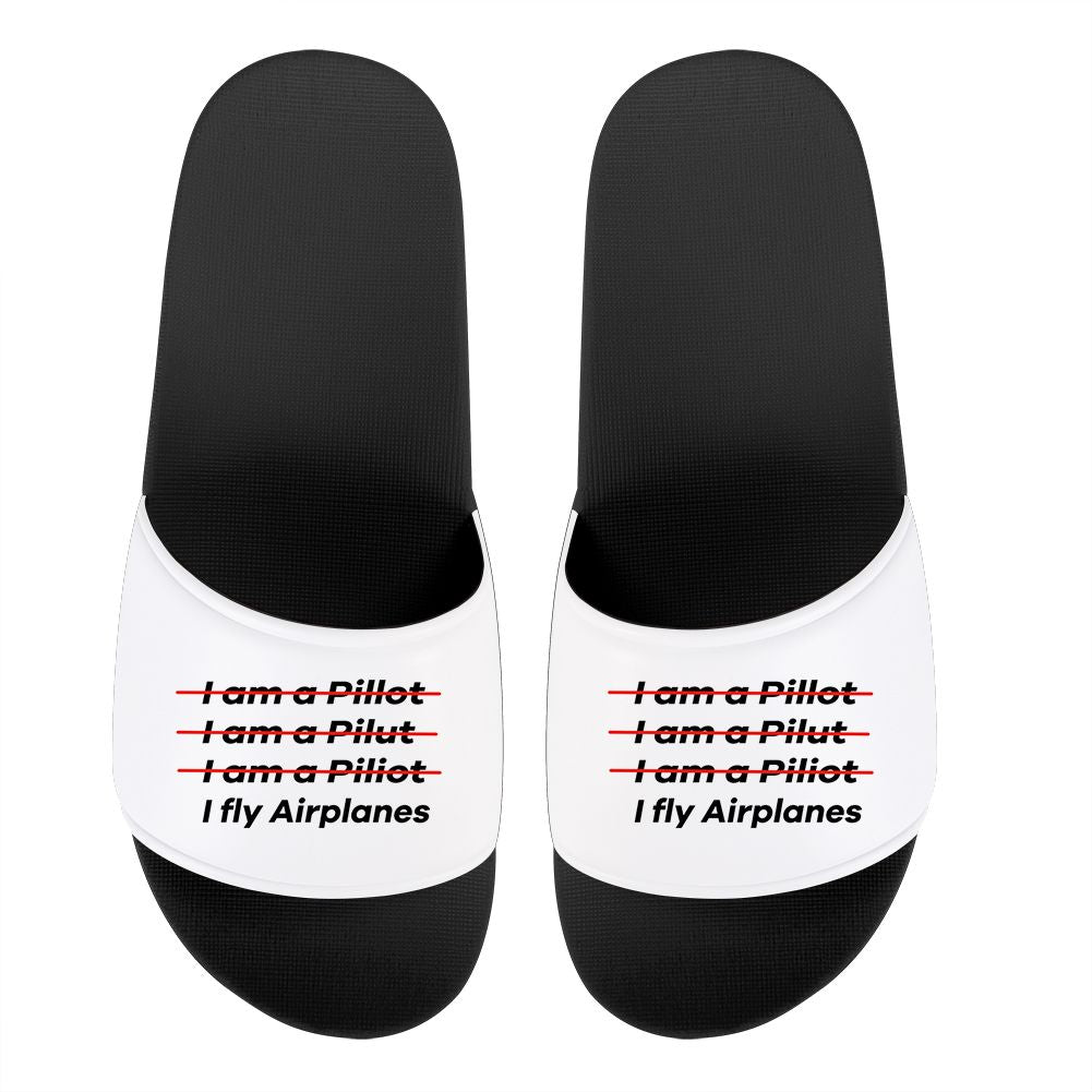 I Fly Airplanes Designed Sport Slippers
