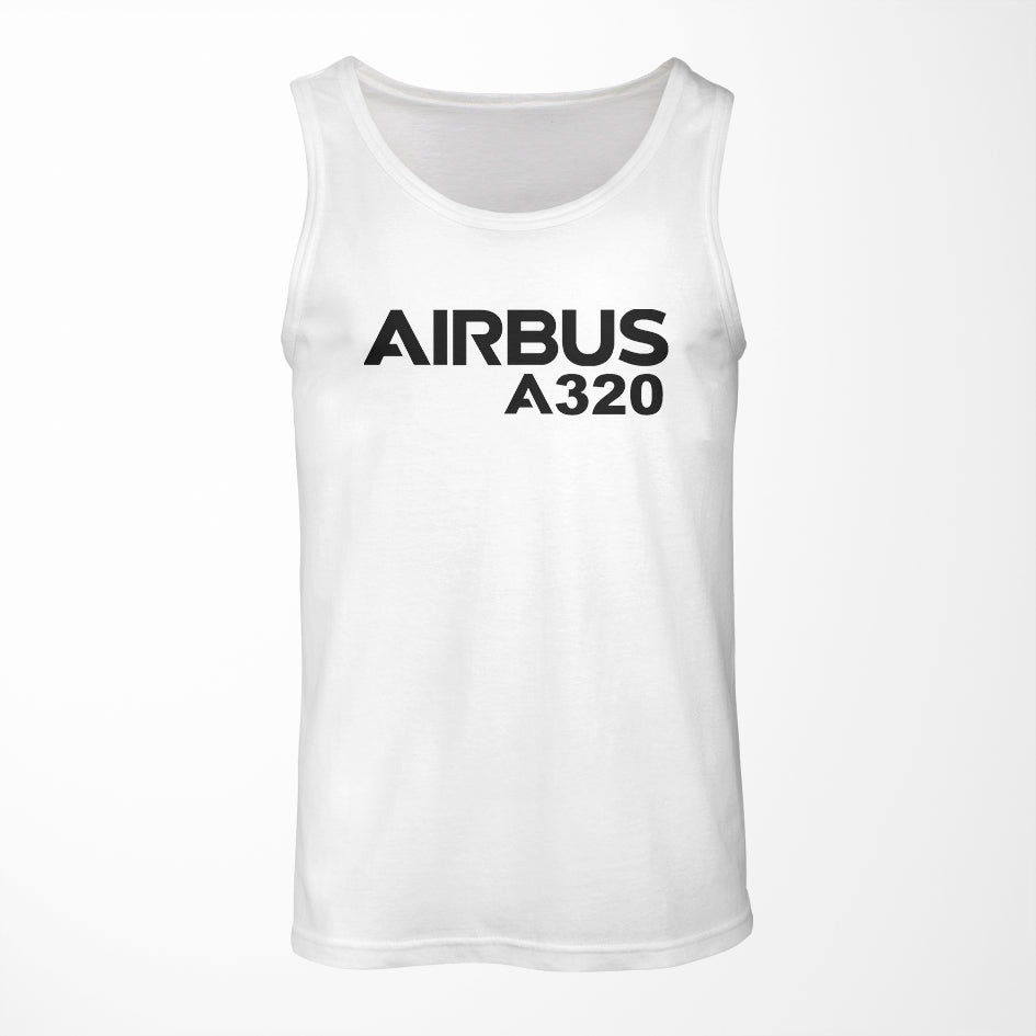 Airbus A320 & Text Designed Tank Tops