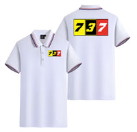 Thumbnail for Flat Colourful 737 Designed Stylish Polo T-Shirts (Double-Side)