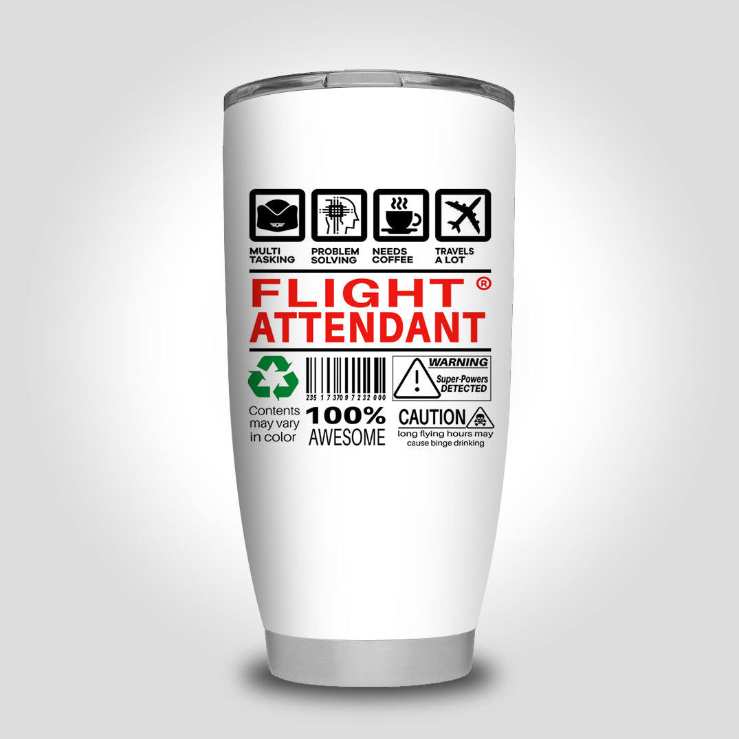 Flight Attendant Label Designed Tumbler Travel Mugs