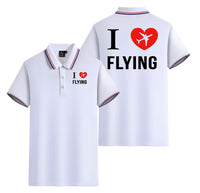 Thumbnail for I Love Flying Designed Stylish Polo T-Shirts (Double-Side)
