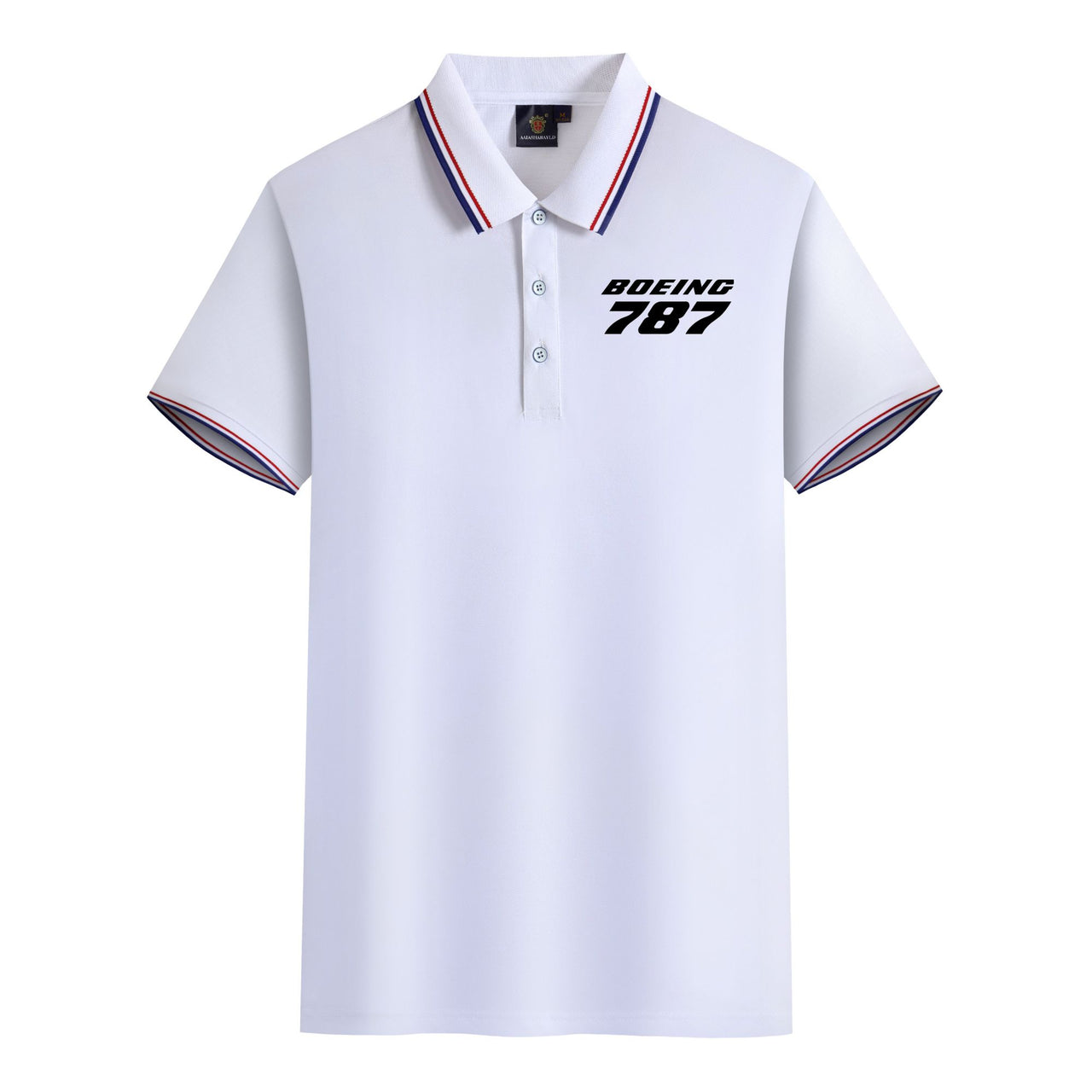 Boeing 787 & Text Designed Stylish Polo T-Shirts