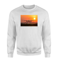 Thumbnail for Amazing Airbus A330 Landing at Sunset Designed Sweatshirts
