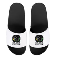 Thumbnail for Speed Is Life Designed Sport Slippers
