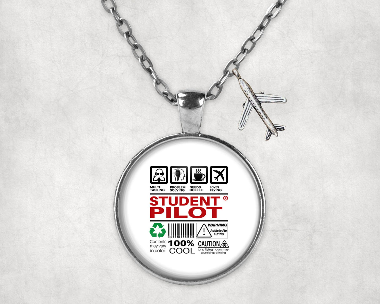 Student Pilot Label Designed Necklaces
