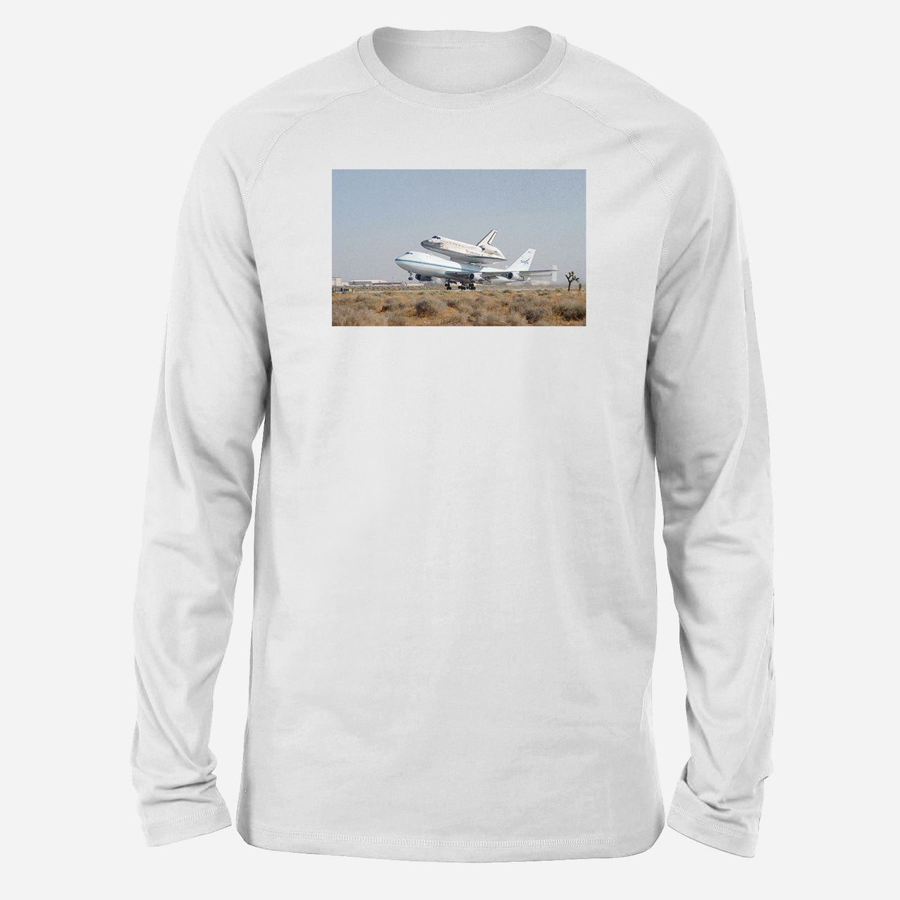 Boeing 747 Carrying Nasa's Space Shuttle Designed Long-Sleeve T-Shirts