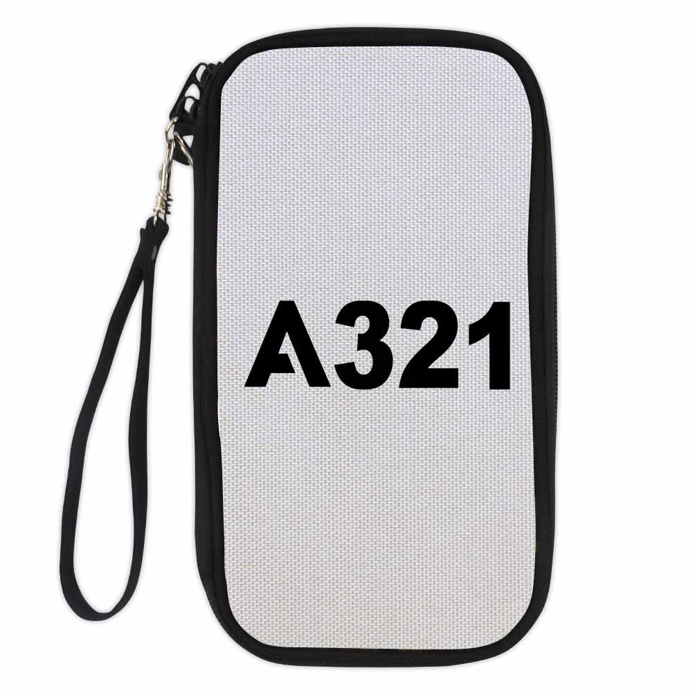 A321 Flat Text Designed Travel Cases & Wallets