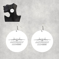Thumbnail for Antonov AN-225 (26) Designed Wooden Drop Earrings