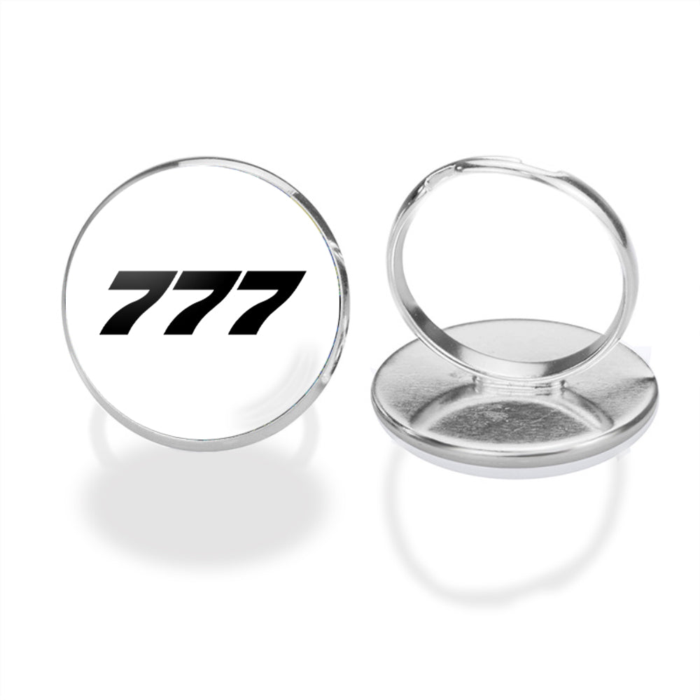 777 Flat Text Designed Rings