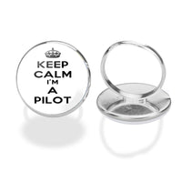 Thumbnail for Keep Calm I'm a Pilot Designed Rings