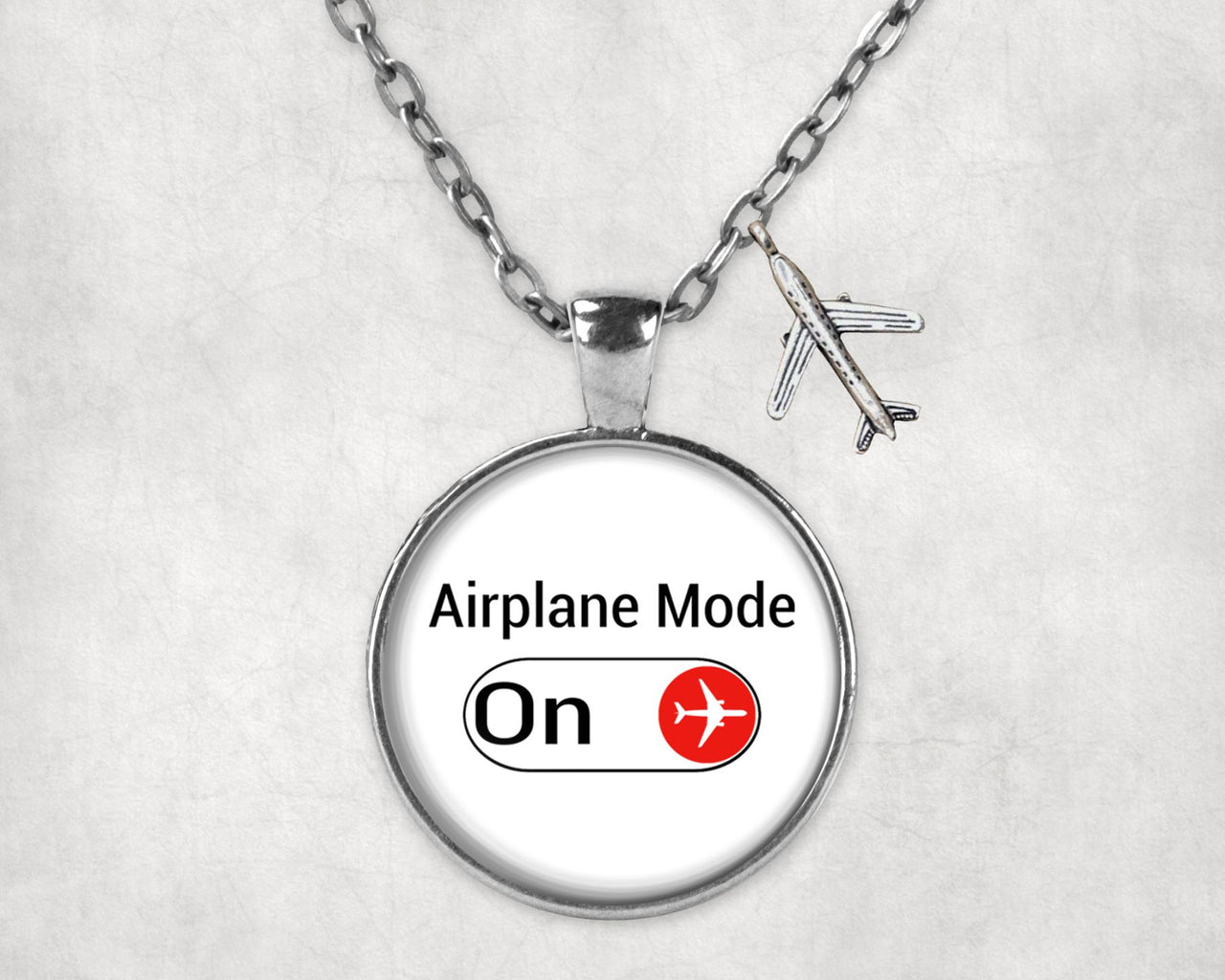 Airplane Mode On Designed Necklaces