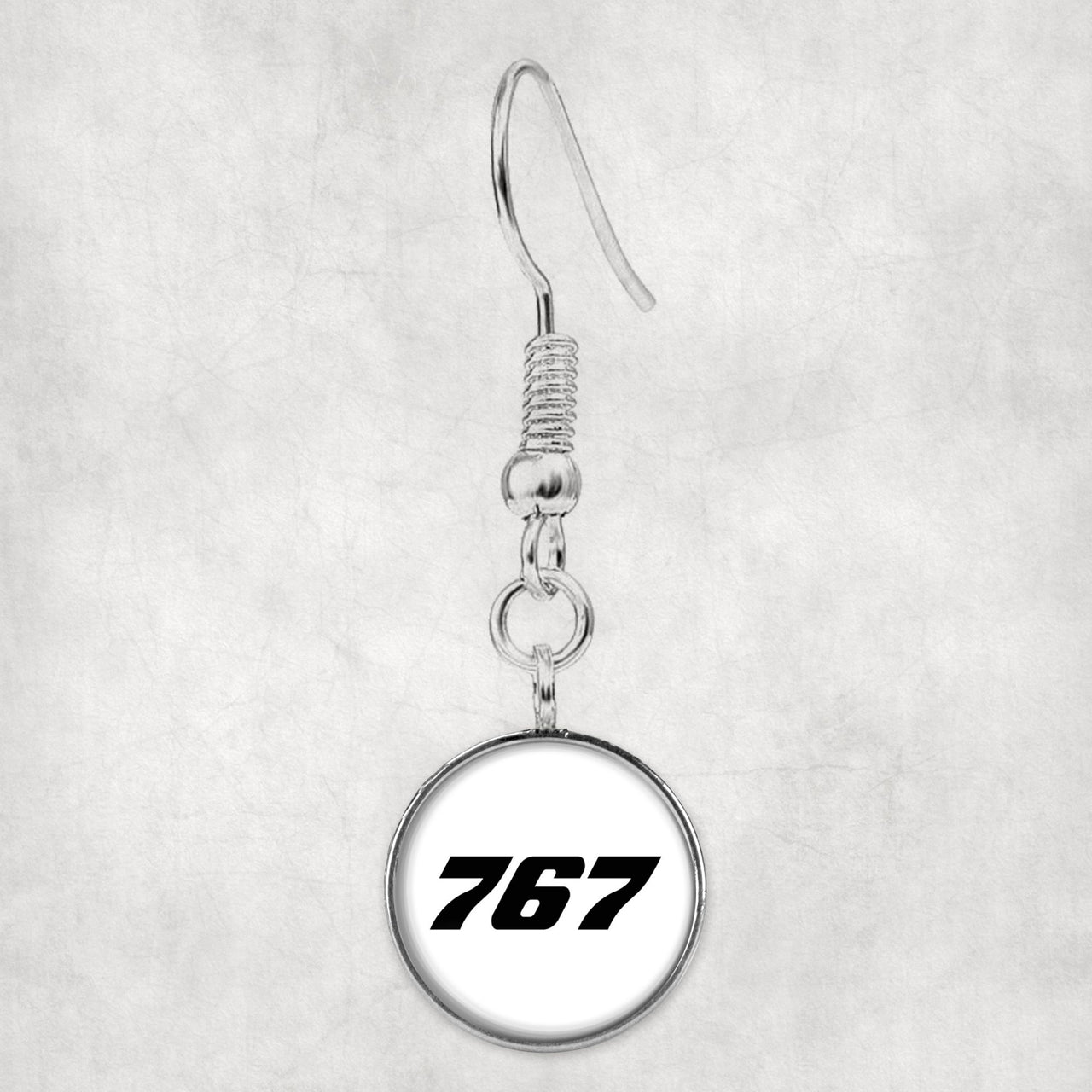 767 Flat Text Designed Earrings