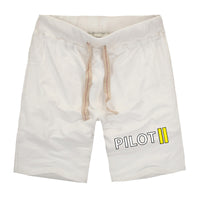 Thumbnail for Pilot & Stripes (2 Lines) Designed Cotton Shorts