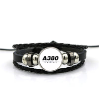 Thumbnail for Super Airbus A380 Designed Leather Bracelets