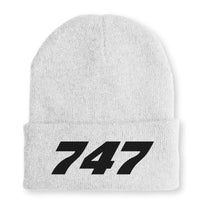 Thumbnail for 747 Flat Text Embroidered Beanies