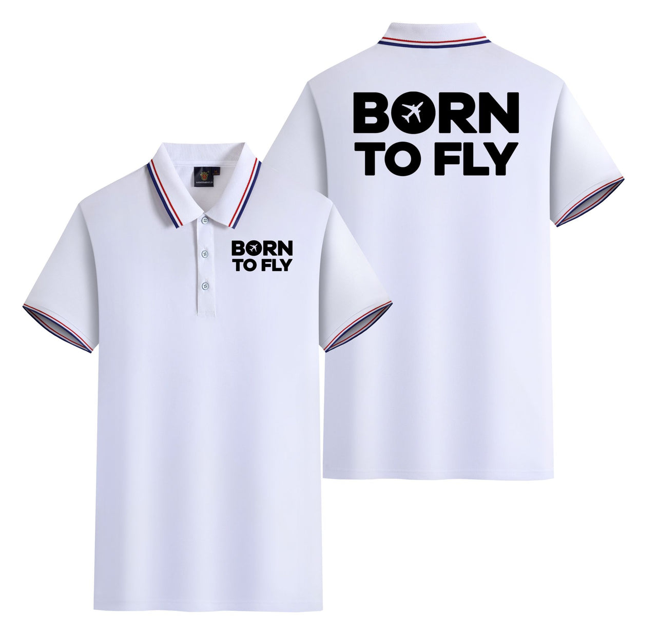 Born To Fly Special Designed Stylish Polo T-Shirts (Double-Side)